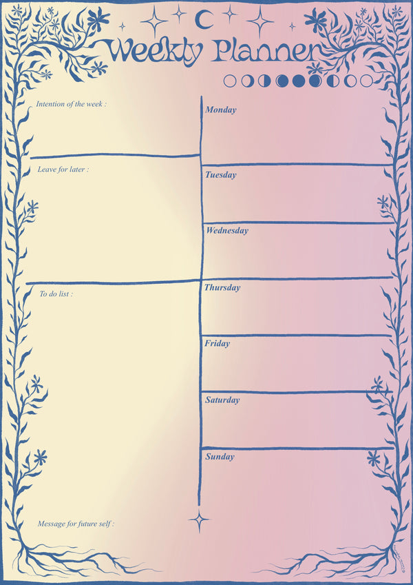 FREE Weekly Planner :)